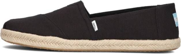 Toms Zwarte Espadrilles met Jute Zool