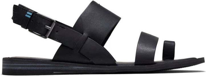 Toms Zwarte Leren Freya Sandaal