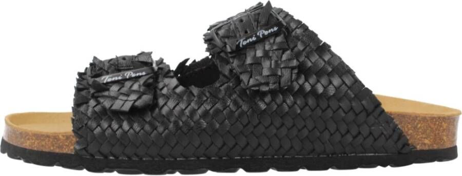 Toni Pons Guam Sliders Black Dames