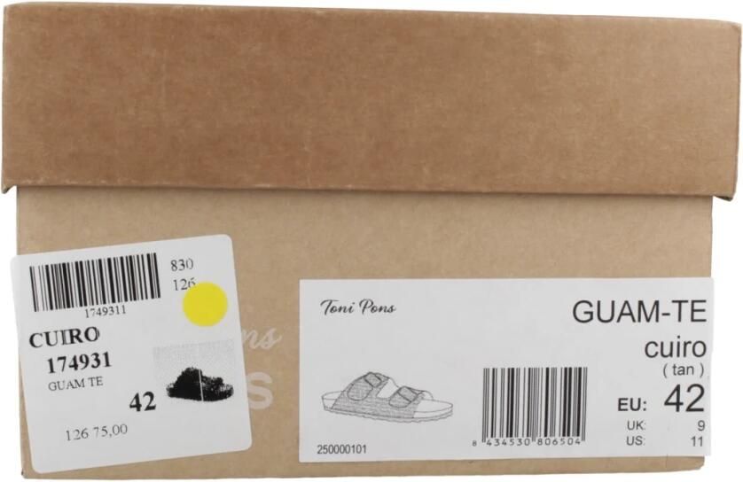 Toni pons Slippers GUAM-TE-CUIRO PELL TRENADA Bruin - Foto 2
