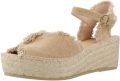 Toni Pons Dames espadrille met gerafelde afwerking ISAURA - Bruin