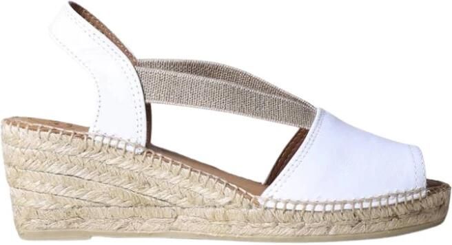Toni Pons TEIDE-P Leren espadrille met veiligheidssluiting en middelhoge sleehak WIT - Foto 3