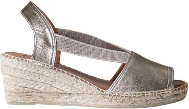 Toni Pons Leren espadrille met middelhoge sleehak en open achterkant TEIDE-P