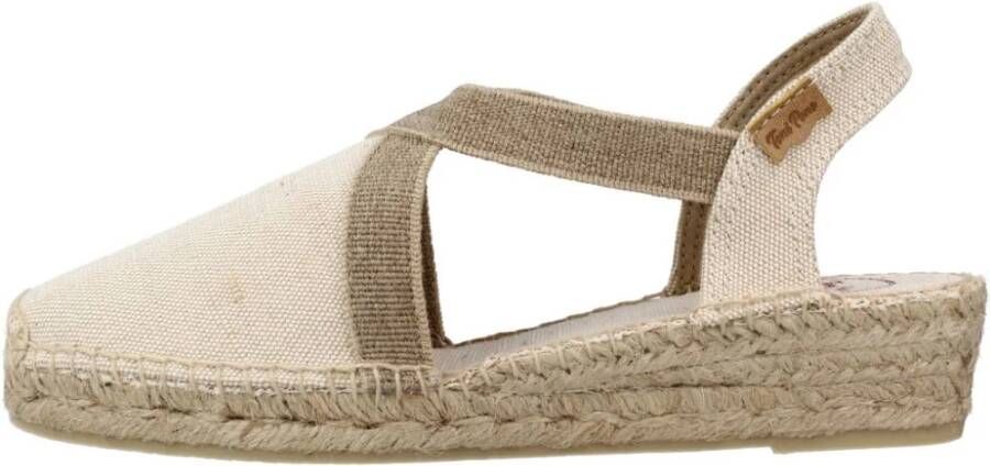 Toni Pons Verdi-V Sandalen Touwzool gebroken wit