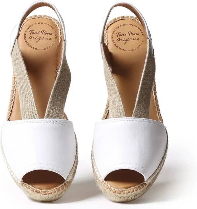 Toni Pons Witte leren espadrilles voor de zomer