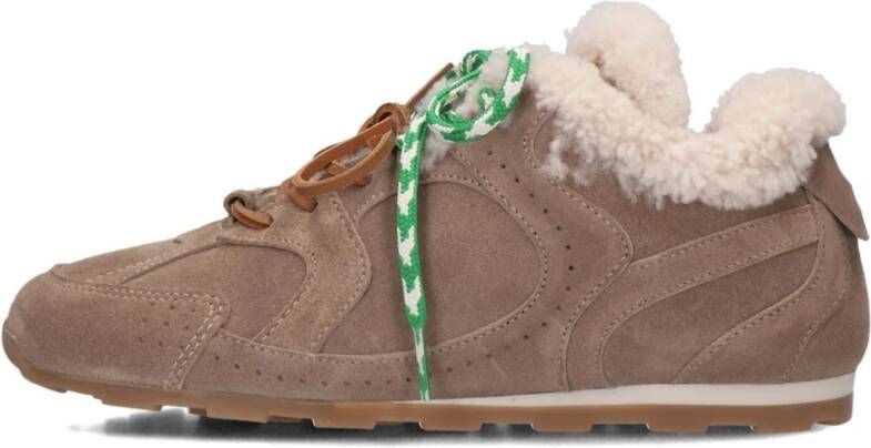 Toral Beige Suède Lage Winter Sneakers