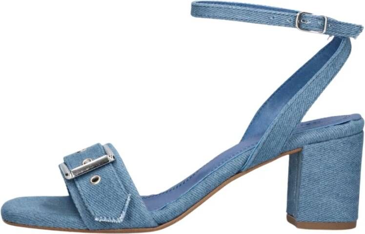 Toral Blauwe Denim Sandalen met Blokhak Blue Dames