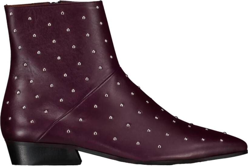 Toral Bordeaux Enkellaarzen Rock Stijl