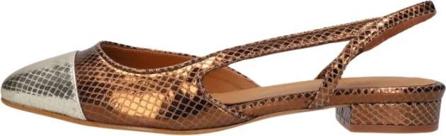 Toral Bronze Slingback Ballerina Brown Dames