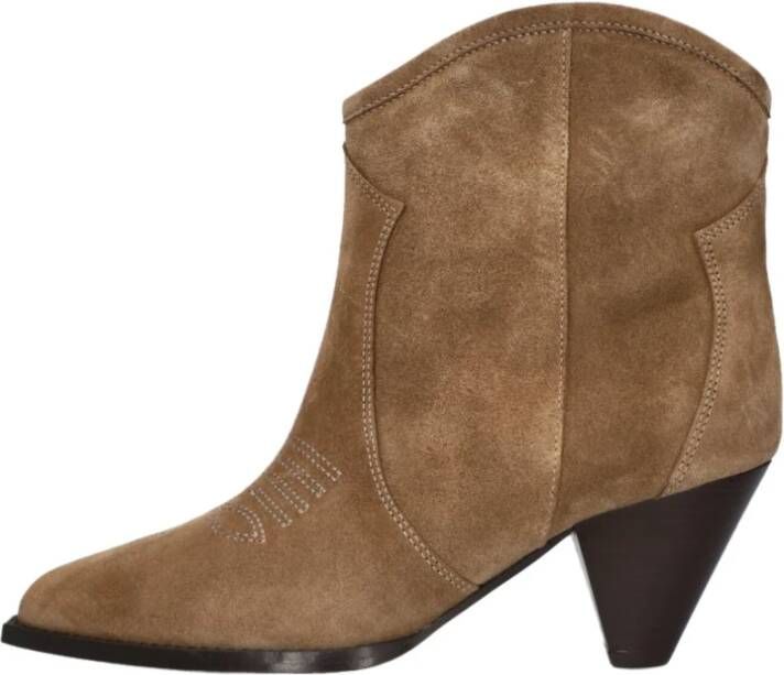 Toral Cream Enkellaarsjes City Western Stijl Beige Dames