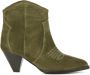 TORAL Enkellaarsjes Dames Cream Sue Maat: 39 Materiaal: Suède Kleur: Groen - Thumbnail 1