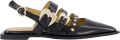 TORAL Slingbacks Dames Madison Lak Zwart - Zwart