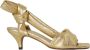 Toral Gouden Geknoopte Enkelband Hoge Hak Sandalen Yellow Dames - Thumbnail 3