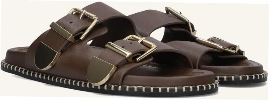 TORAL Slippers Dames Hidra Leer Bruin - Foto 2