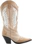 Toral Witte leren en beige suède cowboylaars Beige Dames - Thumbnail 1