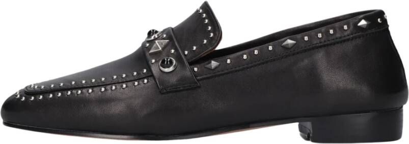 Toral Zwarte Leren Loafers Suzanna