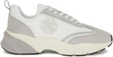 Tory Burch A delvormige Suède Sneakers met Logo Detail