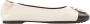TORY BURCH Crèmekleurige Claire Leren Ballerina met Zwarte Contrastneus Beige Dames - Thumbnail 1