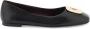 TORY BURCH Leren Ballet Flats Vierkante Neus Black Dames - Thumbnail 1