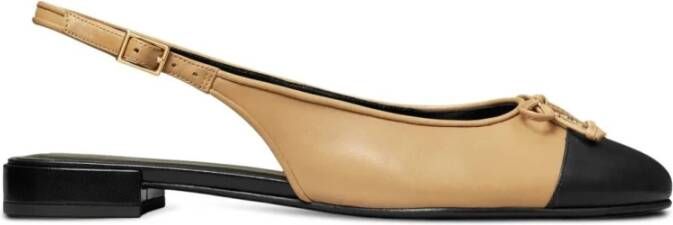 Tory Burch Ballerina`s met Slingback en Cap-Toe