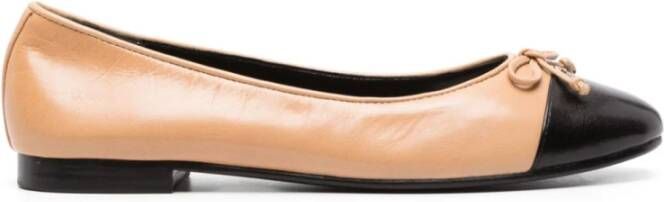 TORY BURCH Beige Cap-Toe Ballet Flats Beige Dames