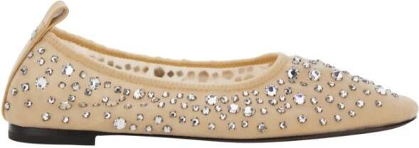 Tory Burch Beige Kristallen Ballerina`s