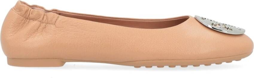 TORY BURCH Beige Leren Claire Ballerina Beige Dames