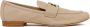 TORY BURCH Beige leren loafers met gouden logo Gray Dames - Thumbnail 1