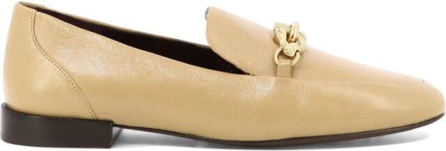 Tory Burch Beige Leren Loafers voor Vrouwen