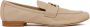 TORY BURCH Beige leren loafers met gouden logo Gray Dames - Thumbnail 1