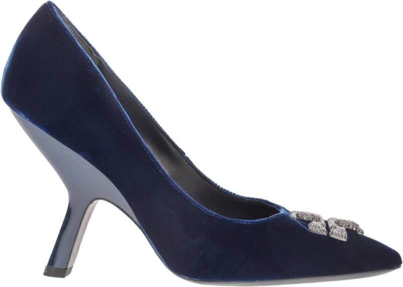 TORY BURCH Blauwe Velvet Pumps Blue Dames