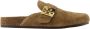 Tory Burch Bruin leren instap sandalen - Thumbnail 1
