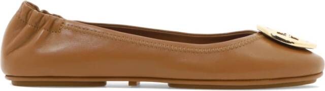 TORY BURCH Bruine Platte Schoenen Must-Have voor Modieuze Vrouwen Bruin Dames
