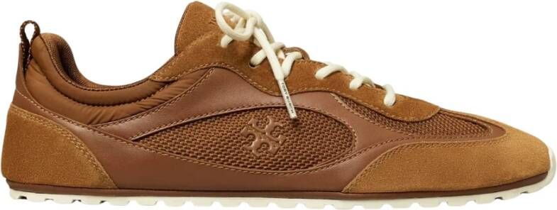 Tory Burch Bruine Field Sneaker Lichtgewicht Dagelijkse Schoenen