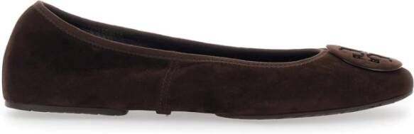 Tory Burch Bruine Platte Schoenen Minnie Travel Ballet