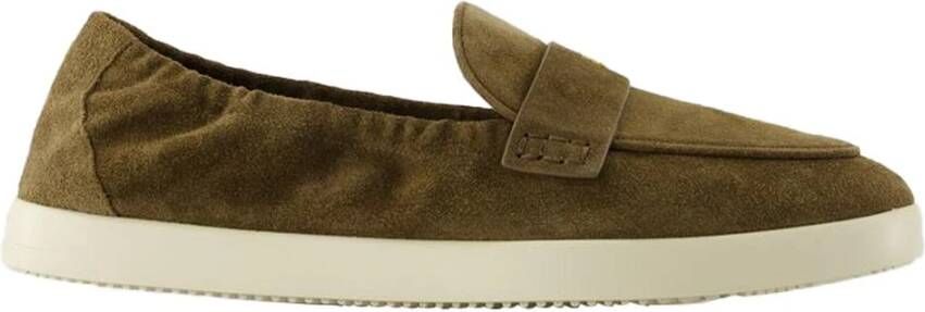 Tory Burch Bruine Suède Loafer Instapschoenen