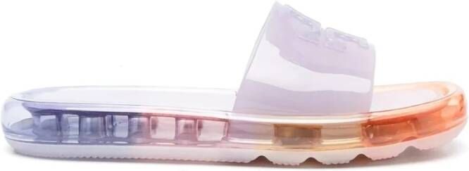 TORY BURCH Bubble Jelly Transpart Slides Paars Dames
