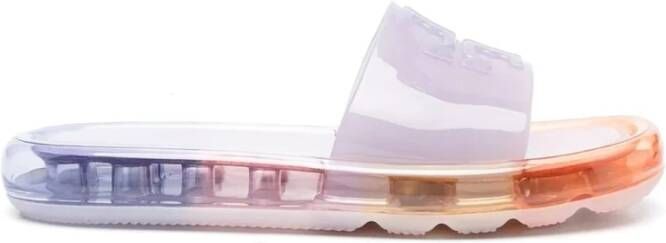 TORY BURCH Bubble Jelly Transpart Slides Purple Dames