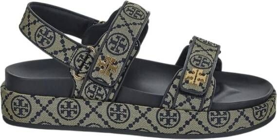 TORY BURCH Canvas Sport Sandal Monogram Kira Multicolor Dames