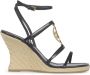 TORY BURCH Capri Miller Espadrille Sleehak Schoenen Black Dames - Thumbnail 1