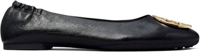 TORY BURCH Zwart Goud Ballerina's Elegant Platte Schoenen Black Dames