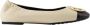 TORY BURCH Crèmekleurige Claire Leren Ballerina met Zwarte Contrastneus Beige Dames - Thumbnail 6