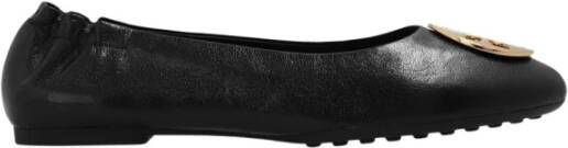 TORY BURCH Zwart Goud Ballerina's Elegant Platte Schoenen Black Dames