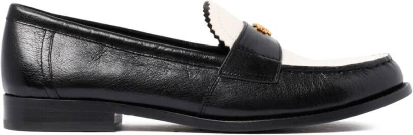 Tory Burch Logo Plaque Two-Toned Loafers