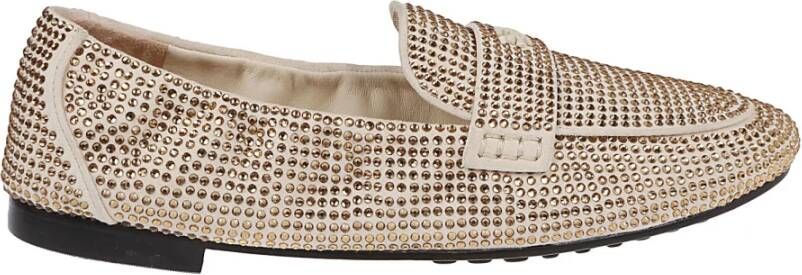TORY BURCH Creme Ballet Loafers Beige Dames