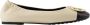 Tory Burch Crème Leren Ballerina met Cap-Neus - Thumbnail 1