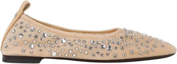 TORY BURCH Ballerina's met glinsterende kristallen Beige Dames