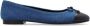 TORY BURCH Gestikte Cap-Toe Ballet Flats Blue Dames - Thumbnail 9