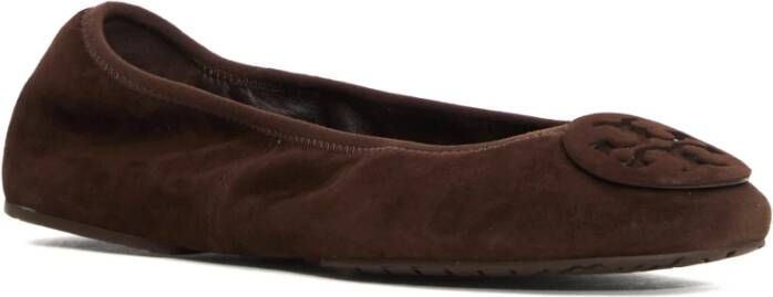 Tory Burch Donker Cacao Ballerina's Elegant Comfort Schoenen