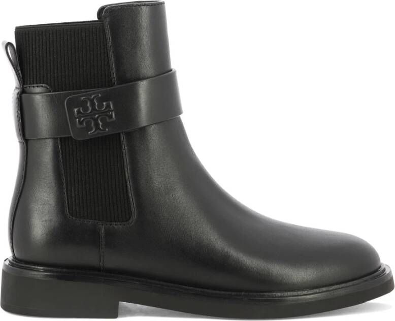 TORY BURCH Zwarte Double T Riding Bootie Black Dames - Foto 1